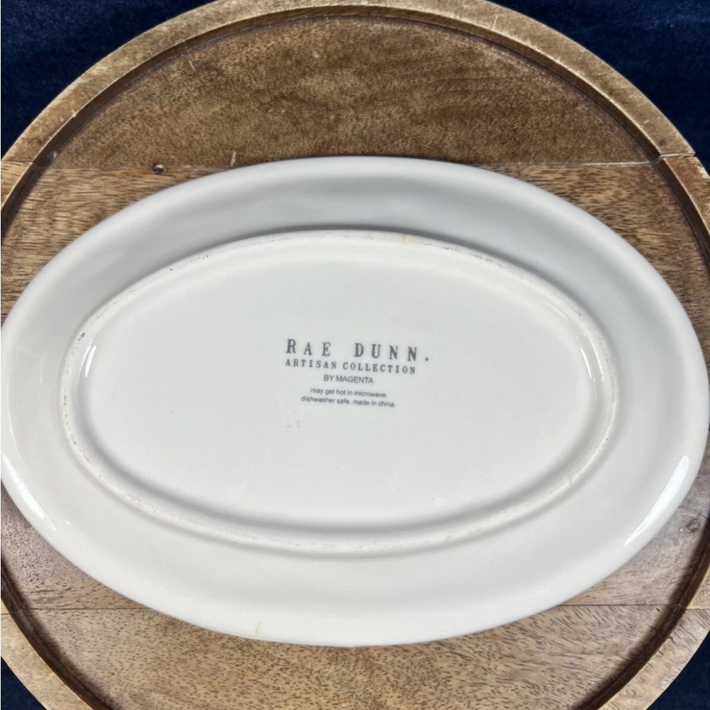 Rae Dunn Artisan Collection YUMMY and LET’S EAT Side Dish Set - Picture 3 of 5